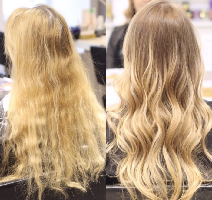 Брондирование светлых волос - результаты на фото до и после