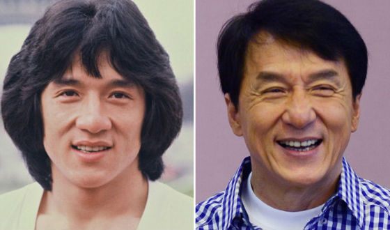 Джеки Чан в молодости и сейчас (1981 и 2015)