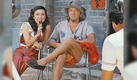 Джеки Чан на съемках фильма «Молодой мастер» (1979 год)