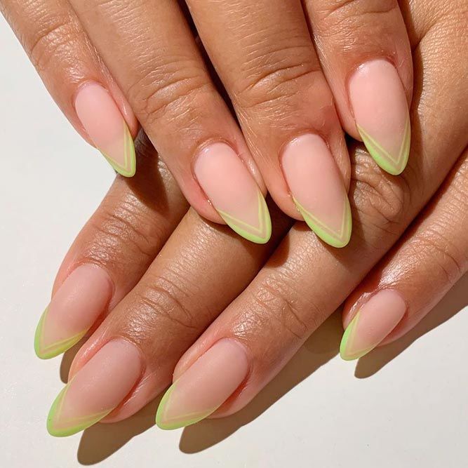 Bright Matte Double French Mani #mattenails