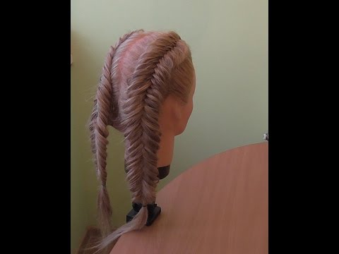 Коса "обратный рыбий хвост" . Детские причёски. Hair tutorial
