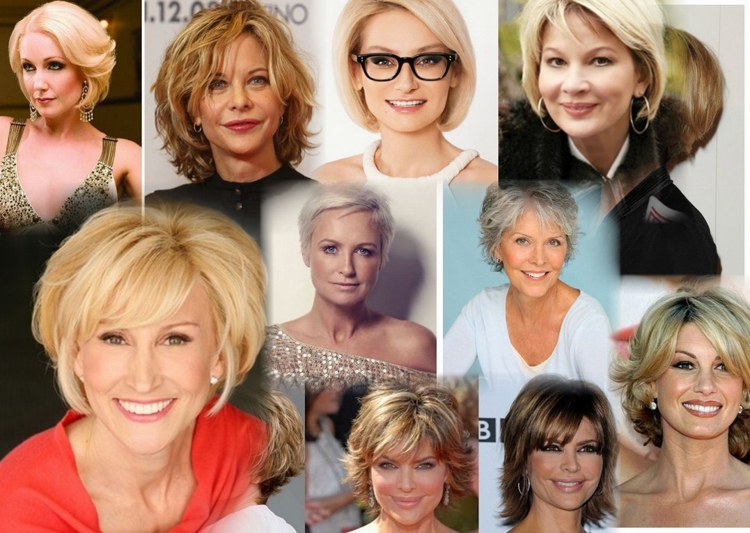 Модные стрижки волос женщинам после 50 лет 2022, женские короткие и средние прически, красивые и стильные с фото 55 летним