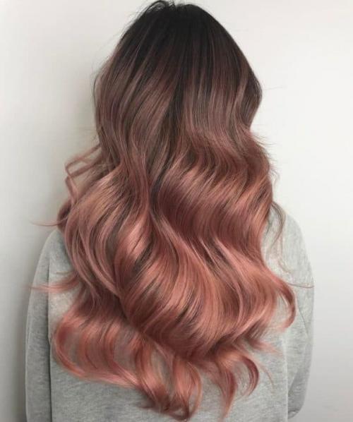Розовые волосы омбре. Популярные тона, оттенки и цвета для кончиков волос