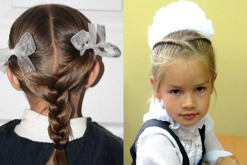 Прически для детей на короткие волосы. Детские прически с бантами из волос
