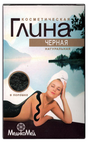 Чёрная глина для лица 