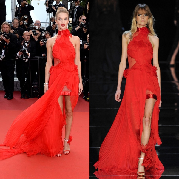 Длинное красное платье итальянских брендов