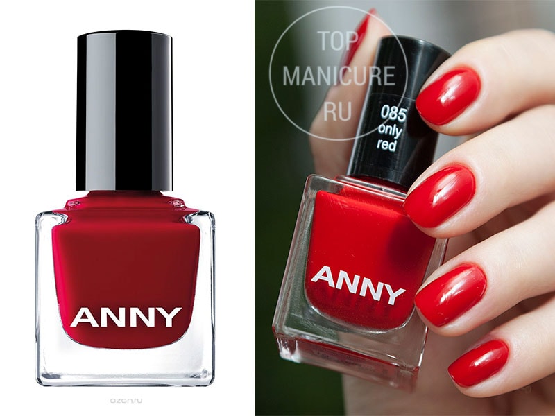 Темно-красный лак для ногтей Anny Only Red
