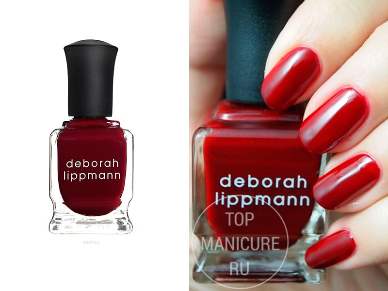 Темно-красный лак для ногтей Deborah Lippmann Lady Is A Trump