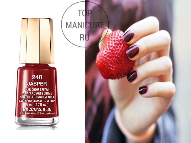 Темно-красный лак для ногтей Mavala Jasper