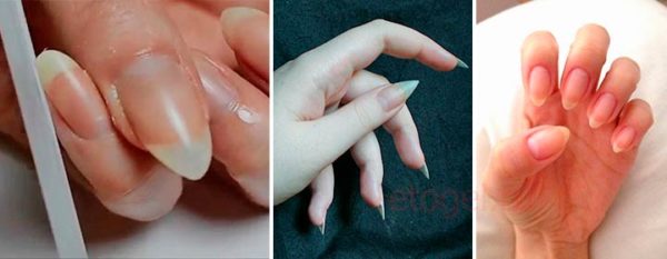 как сделать острую форму ногтей