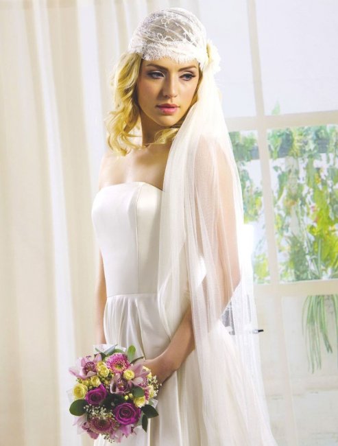 Bridal cap на невесте