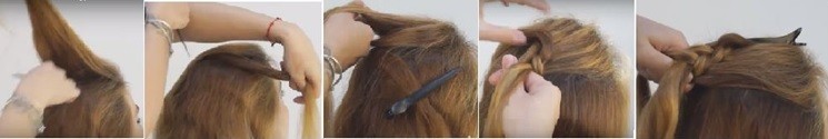 Коса на косе (двойная коса): как плести, схема плетения 1 часть