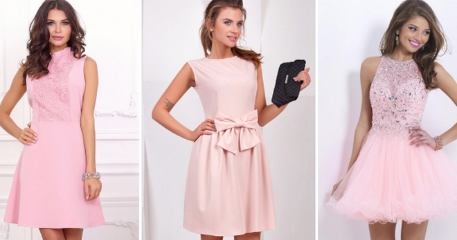Нежно-розовое платье – обзор самых модных моделей для девушек и женщин