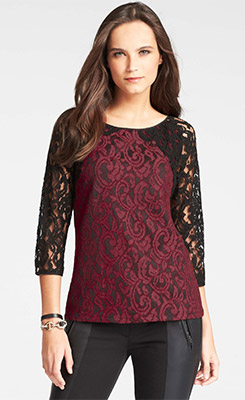 Ann Taylor Moonlight Lace Top